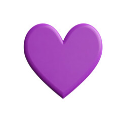 A solid, vibrant purple heart shape (1)