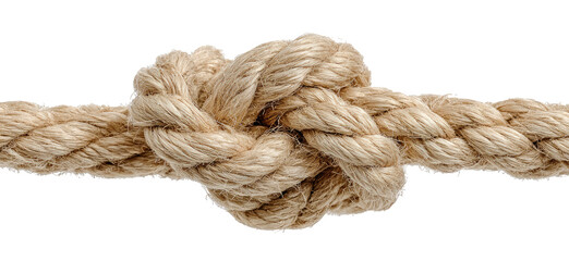 Beige rope with a tight knot