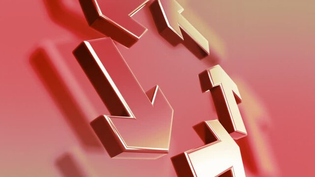 3D Arrows are revolved directionally circle