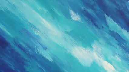 青色の筆致が流れる抽象アート ダイナミックな背景素材