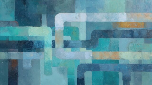 構造的な配管デザインの抽象画 アート背景素材