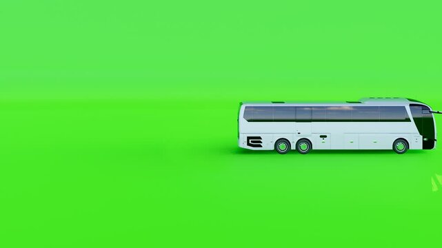 green screen animated bus