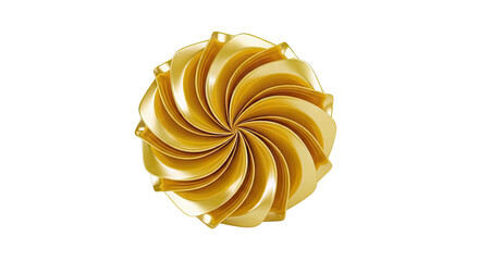 Golden Swirling Abstract Shape