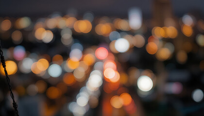 defocused lights in the city