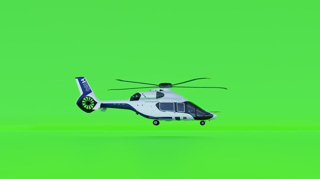 green screen animated helicopter