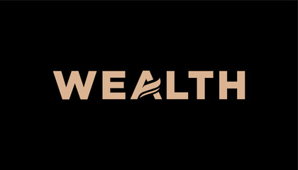 Wealth Investment logo design featuring the letter A pointing upwards, symbolizing growth and success isolated modern and professional logo concept