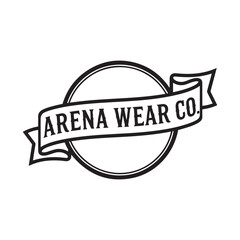 Vintage Arena Wear Co. Logo Design with Ribbon Banner