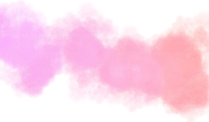 Naklejka premium Abstract watercolor smoke and clouds fluffy colorful on transparent background. Colorful smog and fogg effect with clouds explosion or smoke explosion png.