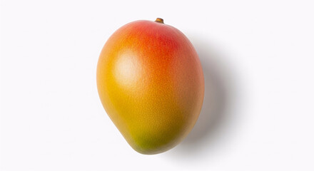 Fresh Ripe Mango Isolated on White Background Tropical Fruit Healthy Food Concept