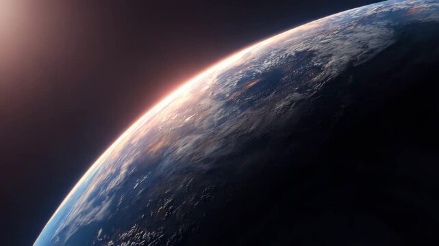 Earth Orbit View 4K: Sunrise from Space