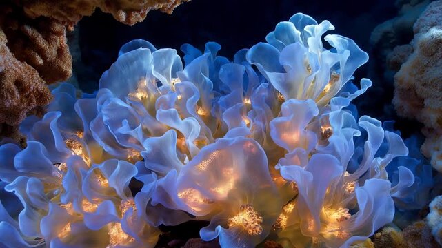 A marine chemist collecting water samples from hydrothermal vents in a deep-submergence vehicle, blue flames of mineral-rich fluid dancing in the darkness &mdash; extreme underwater environments,
