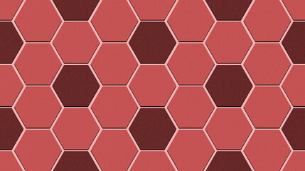 Abstract red hexagon geometric pattern background with honeycomb design for modern digital projects