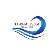 Wave logo and symbol vector image