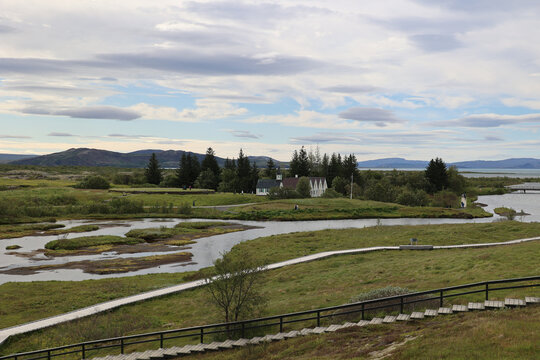 Landscape in Thingvellir-Althing - Pingvellir- National Park  