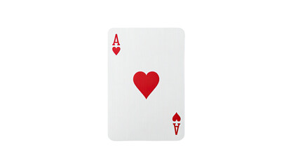 Obraz premium Playing card illustration featuring the ace of hearts against a stark black background