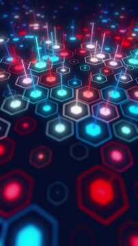 Honeycomb-shaped abstract video background.