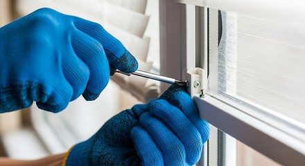 Installing window treatments with professional, using screwdriver tool