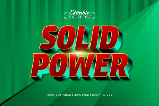 Solid Power Editable Text Effect - Strong Bold Typography for Impact and Energy Design