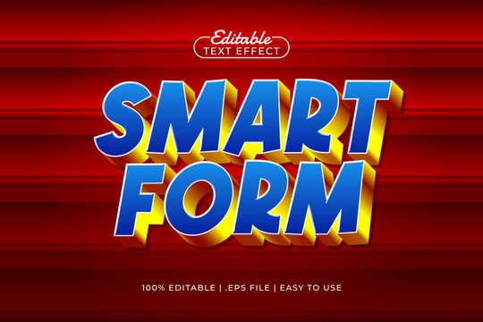 Smart Form Editable Text Effect - Clean Modern Typography for Business and Technology Design