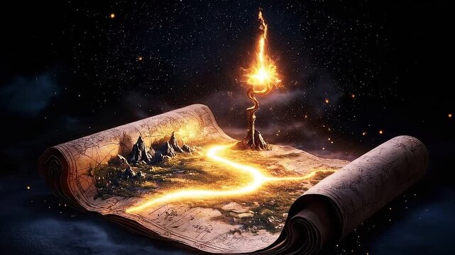 A magic map revealing paths only at night