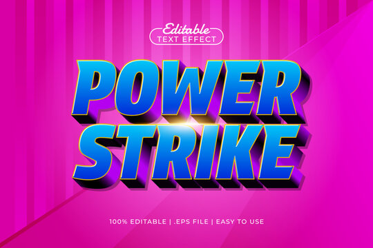 Power Strike Editable Text Effect - Strong Bold Typography for Impact and Energy Design