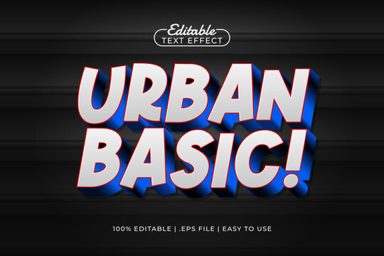 Urban Basic Editable Text Effect - Clean Modern Typography for Business and Technology Design