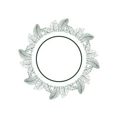 Ornamental floral corner designs with blossoms leaves and thin lines in black and white style
