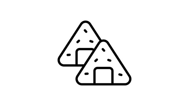 Chinese traditional food animated vector design, zongzi animated icon in trendy style