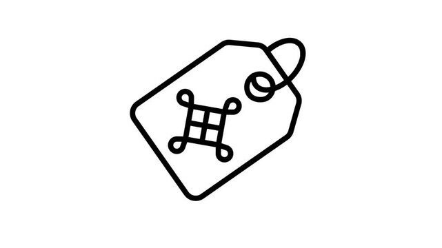 Decorative lucky tag, symbolizing wealth, happiness, and celebration.