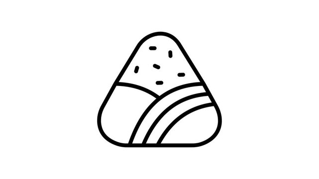 Chinese traditional food animated vector design, zongzi animated icon in trendy style