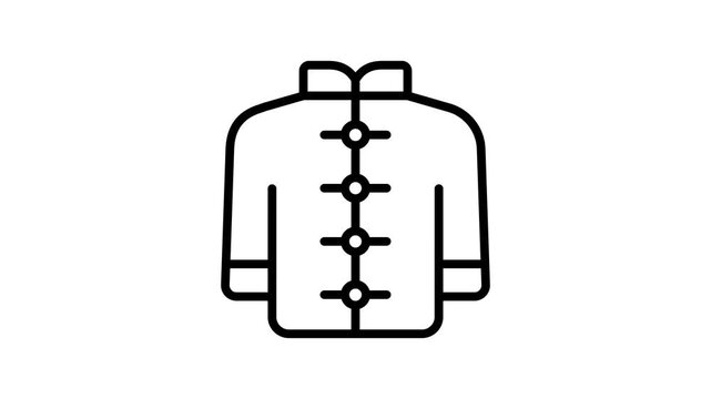 Chinese cultural dress animated vector design in trendy style