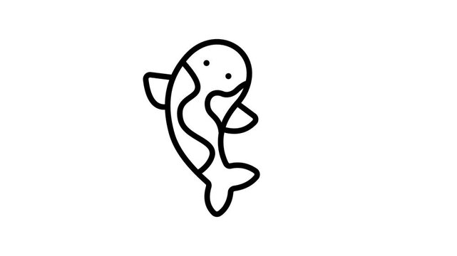 Get this amazing animated icon of koi fish in modern style