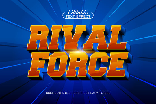 Rival Force Editable Text Effect - Dynamic Typography for Sport, Community, and Unity Design
