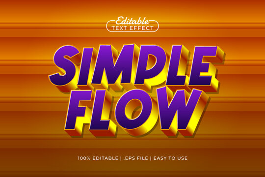 Simple Flow Editable Text Effect - Clean Modern Typography for Business and Technology Design