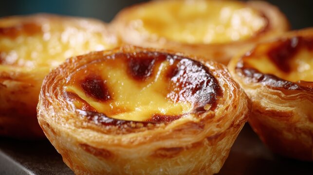 Golden Portuguese Egg Tarts (Pastis de Nata)