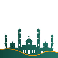 Modern Islamic Mosque Footer