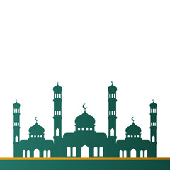 Modern Islamic Mosque Footer