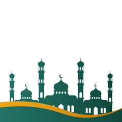 Modern Islamic Mosque Footer