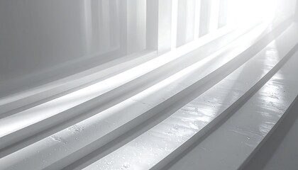 Obraz premium Abstract Light Rays and Shadows on Curved Surface.