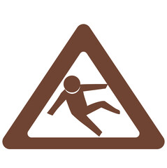 Slippery Floor Warning Sign in red color