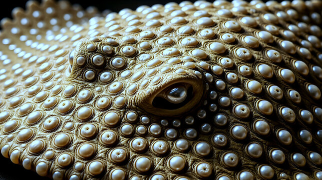 Shagreen Texture Background of Beige Stingray Leather Pattern
