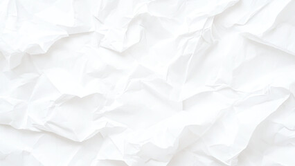 Obraz premium Blank white crumpled and creased paper poster texture background 