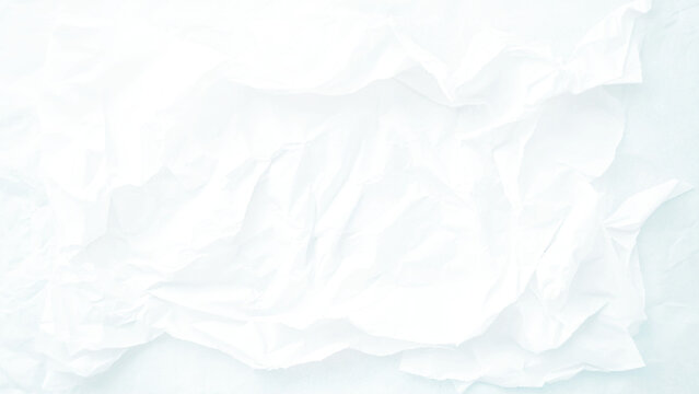 Blank white crumpled and creased paper poster texture background
