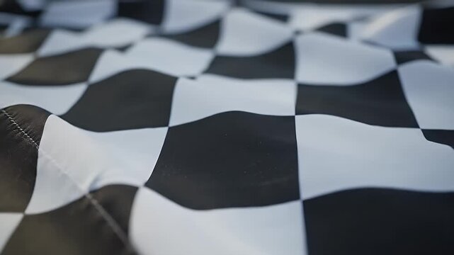 Waving Checkered Flag Background with Smooth Movement