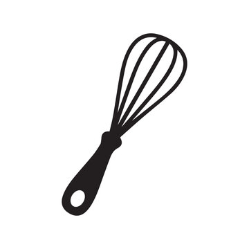 Black vector whisk icon
