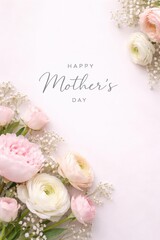 Elegant floral arrangement for Mother's Day with pink and white roses