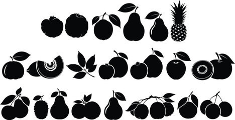 Fototapeta premium Variety of fruits in three rows