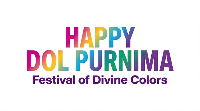 Vibrant Happy Dol Purnima festival celebration with divine colors