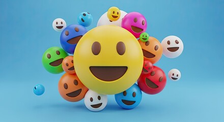 Naklejka premium April fools' day smiley faces prankster emotions fun