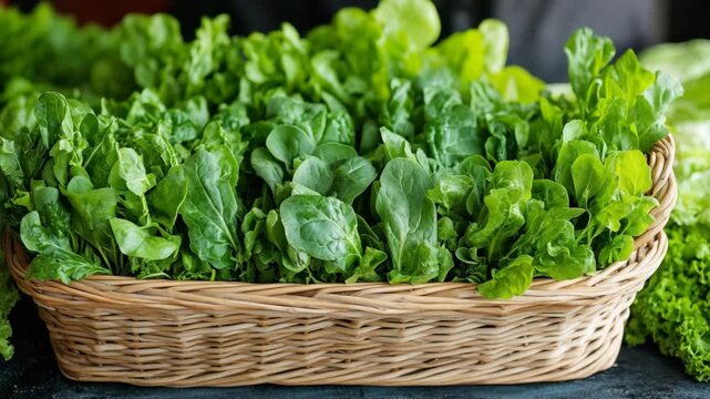 selective focus fresh vegetable harvest by hand in basket